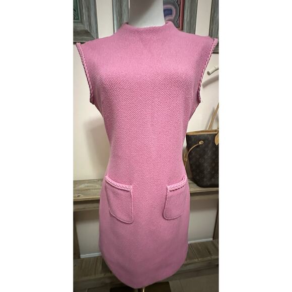 NWT Maje Rapela Tweed Pink Mini Dress Size 8 Medium NEW - Picture 1 of 9